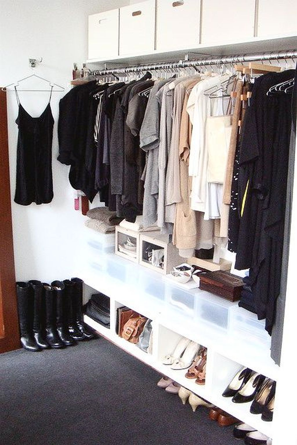 30 Classy Design Ideas An Organised Open Wardrobe HOMYRACKS