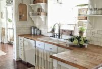 Magnificient Kitchen Cabinet Curtain Ideas To Look Stunning 13