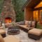 Pretty Seating Area Ideas With Outside Fireplace 03