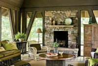 Pretty Seating Area Ideas With Outside Fireplace 04