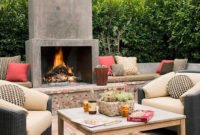 Pretty Seating Area Ideas With Outside Fireplace 07