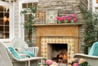 Pretty Seating Area Ideas With Outside Fireplace 21
