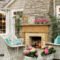 Pretty Seating Area Ideas With Outside Fireplace 21