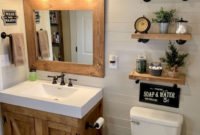 Adorable Farmhouse Bathroom Decor Ideas That Looks Cool 16
