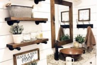 Adorable Farmhouse Bathroom Decor Ideas That Looks Cool 19