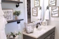 Adorable Farmhouse Bathroom Decor Ideas That Looks Cool 20