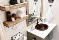 Adorable Farmhouse Bathroom Decor Ideas That Looks Cool 22