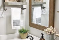 Adorable Farmhouse Bathroom Decor Ideas That Looks Cool 28