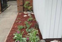 Modern Flower Beds Rocks Ideas For Front House To Try 12