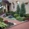 Modern Flower Beds Rocks Ideas For Front House To Try 13