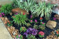 Modern Flower Beds Rocks Ideas For Front House To Try 14