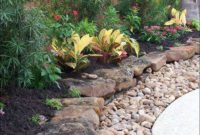 Modern Flower Beds Rocks Ideas For Front House To Try 25