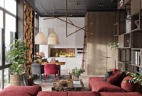 Superb Red Apartment Ideas With Rustic Accents 41